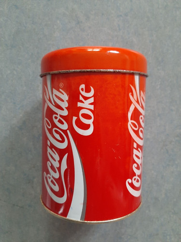 Schöne runde blechdose coca - runde,